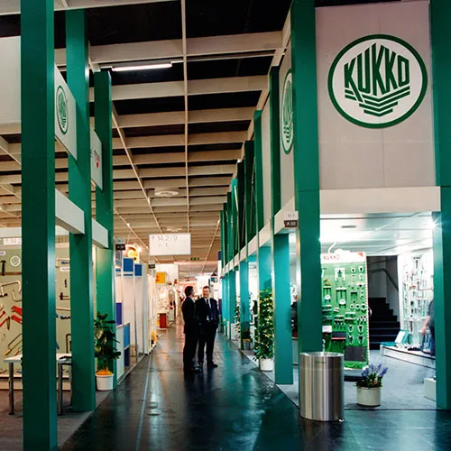 The KUKKO booth at the hardware fair 1998