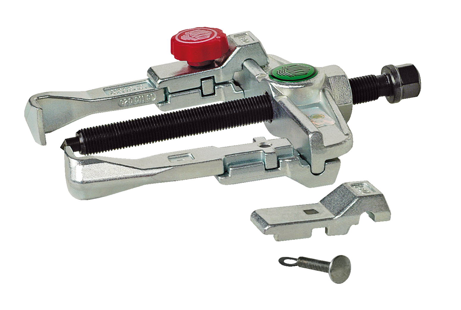 A converted 2-jaw universal puller of the 20+ series with quickly adjustable pulling jaws