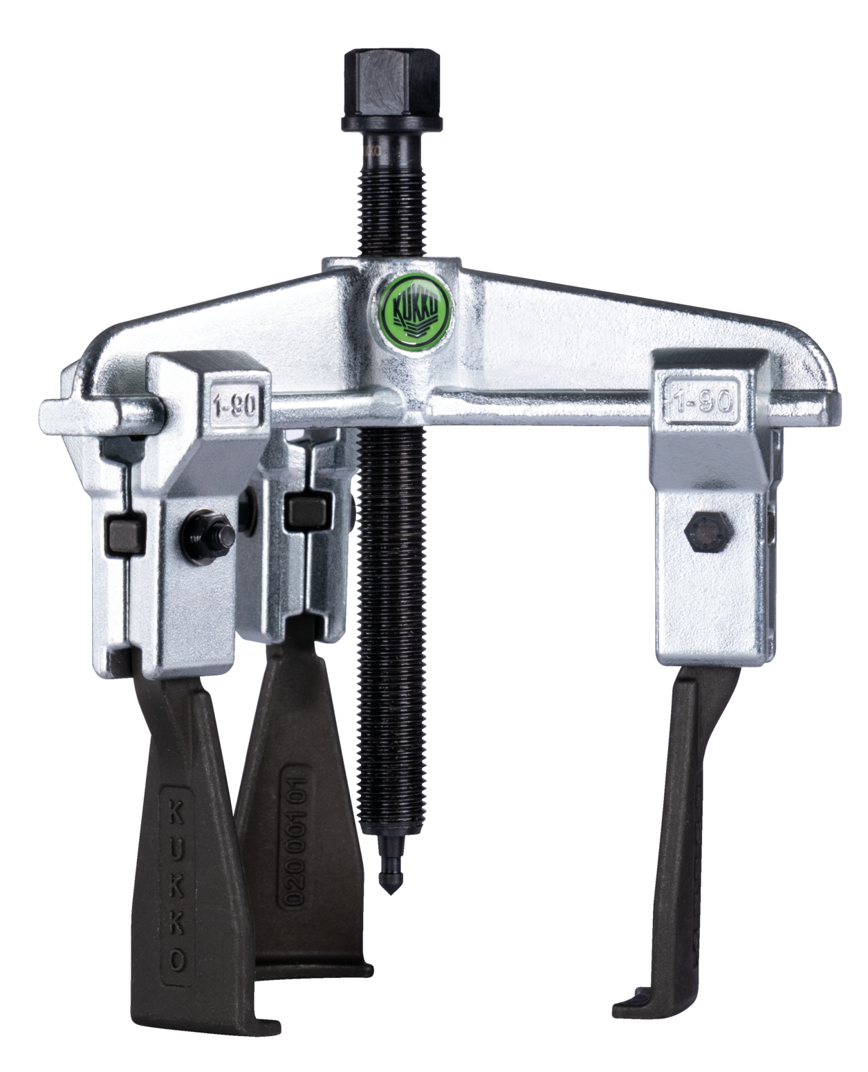 A 3-arm universal puller of the 30-S series with narrow puller hooks for pulling off bearings, gears and pulleys