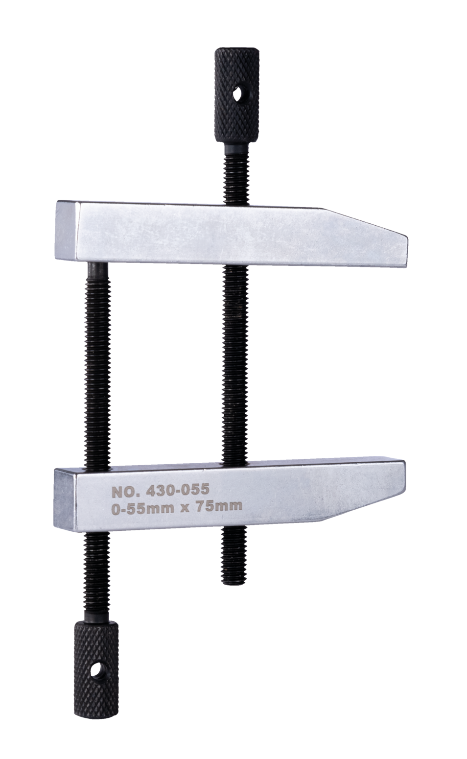 A 430 series parallel screw clamp for precise, parallel adjustment of clamping surfaces