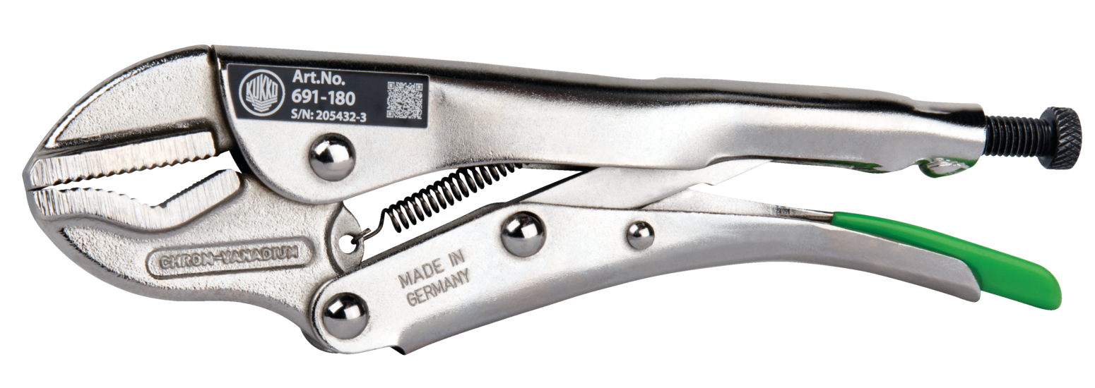 The Prisma grip pliers 691-180 for securely holding round, profile and flat material