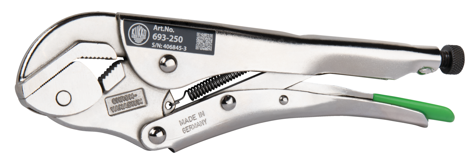 The Parallel-Plus Grip Pliers 693-250 for securely holding round, profile and flat material