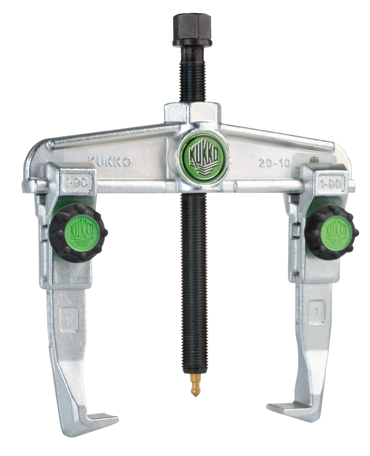 The 2-arm universal puller 20-AV with adjustable clamping depth for pulling off bearings, gears and washers