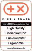 The Plus X Award for operation, functionality and ergonomics